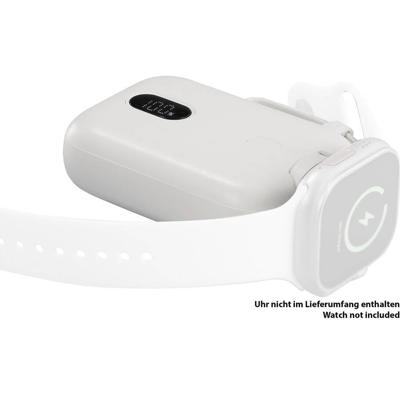 VOLTCRAFT VC-PBP3153CB Powerbank 10000 mAh USB PD, Quick Charge 3.0 Li-ion USB-C, Met adapter voor Apple Watch Wit Statusweergave