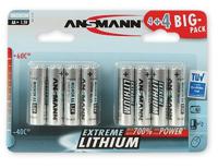 Ansmann 4+4 Lithium AA Wegwerpbatterij - thumbnail