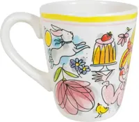 Blond Amsterdam mok aardewerk happy easter 10x11.5cm multi
