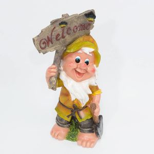 Oosterik Home - Tuinkabouter met welcome bord en schop