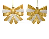Kerstornament Strik Plastic Goud Assorti 1st