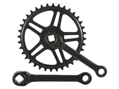 Vinty crankstel 36t. spieloos 130mm 1/8 zwart