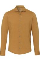 Pure Functional Slim Fit Jersey shirt donkergeel, Effen - thumbnail