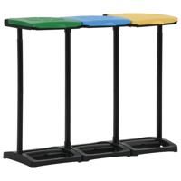 VidaXL 340989 afvalzakstandaards met deksel 240-330 l pp meerkleurig