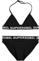 SUPERREBEL Meisjes bikini triangel Isla - Zwart - thumbnail