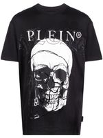 Philipp Plein t-shirt en coton à imprimé tête de mort - Noir