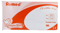 Romed Handschoen Latex Poedervrij Large