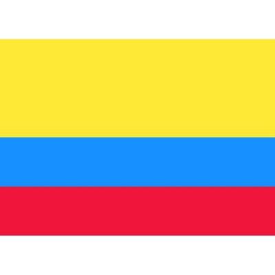 Vlag van Colombia stickers - 10x - 7 x 10 cm - Landen - Colombiaanse vlaggetjes