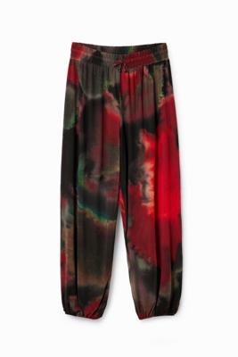 Joggingbroek met aquarel - RED - M