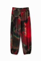 Joggingbroek met aquarel - RED - M