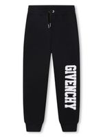 Givenchy Kids logo-appliqué drawstring track pants - Noir - thumbnail