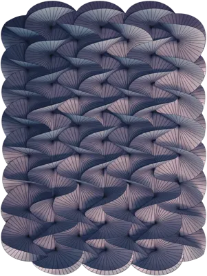 Moooi Carpets - Vloerkleed Serpentine Warm Blue Low Pile -