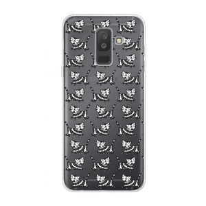 Zwarte poes: Samsung Galaxy A6 Plus (2018) Transparant Hoesje