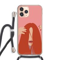 Woke up like this: iPhone 11 Pro Max Transparant Hoesje met koord