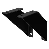 Planksteun driehoek 2 stuks 10x10x3 cm zwart metaal ML-Design - thumbnail