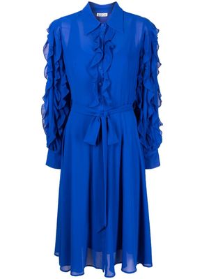 Baruni robe-chemise Theresa à coupe mi-longue - Bleu