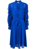 Baruni robe-chemise Theresa à coupe mi-longue - Bleu - thumbnail