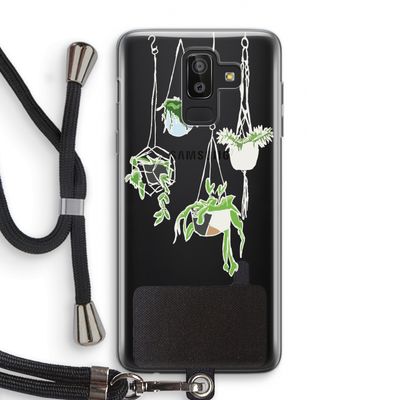 Hang In There: Samsung Galaxy J8 (2018) Transparant Hoesje met koord
