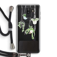 Hang In There: Samsung Galaxy J8 (2018) Transparant Hoesje met koord