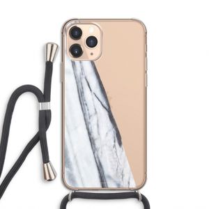 Gestreepte marmer: iPhone 11 Pro Transparant Hoesje met koord