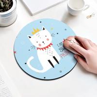 Princess Cat Pattern Circular Mouse Pad Diameter: 22cm