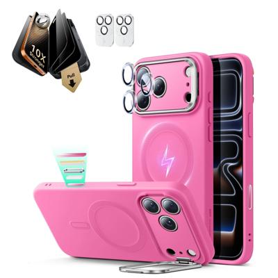 iPhone 17 Pro Bundle Cloud Soft Magnetic Case (Stash Stand) and Armorite Pro Privacy Screen Protector - Rosy Pink iPhone 17 Pro Bundle Cloud Soft Magnetic Case (Stash Stand) and Armorite Pro Privacy Screen Protector - Rosy Pink