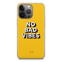 No Bad Vibes: iPhone 13 Pro Transparant Hoesje