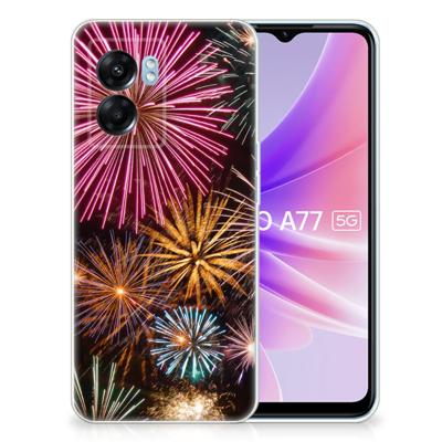 OPPO A77 | A57 5G | Sillicone Back Cover | Vuurwerk