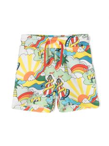 Stella McCartney Kids short en coton à imprimé graphique - Blanc