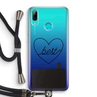 Best heart black: Huawei P Smart (2019) Transparant Hoesje met koord