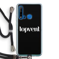Topvent Zwart: Huawei P20 Lite (2019) Transparant Hoesje met koord