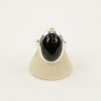 Zilveren Ring met Agaat Gestreept Maat 17,5 - Verstelbaar (Sterling Zilver 925) - thumbnail