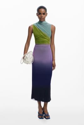 Midi-jurk van tule met kleurverloop - RED - XL