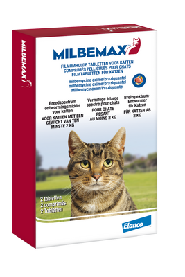 Milbemax ontworming kat vanaf 2 kilo, 2 tbl