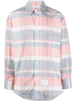 Thom Browne chemise oversize à carreaux - Rose