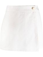 Adriana Degreas short en coton à design cache-coeur - Blanc