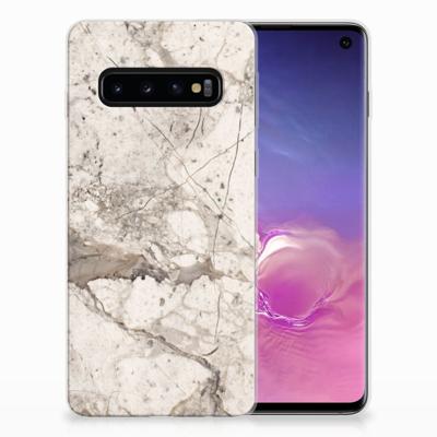 Samsung Galaxy S10 | TPU | Siliconen hoesje | Marmer Beige