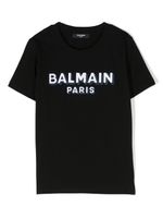 Balmain Kids t-shirt en coton à logo imprimé - Noir - thumbnail