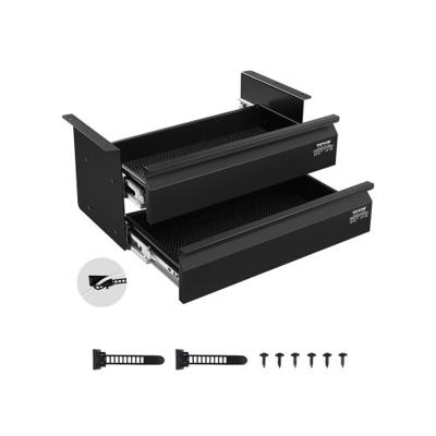 VEVOR Onder Bureau Lade met Plank Onderbouw Bureau 457x227x200mm 2-Compartiment