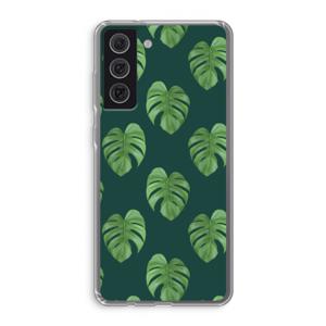 Monstera leaves: Samsung Galaxy S21 FE Transparant Hoesje