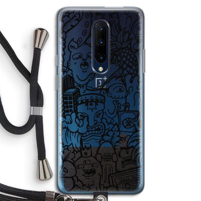 Vexx Black Mixtape: OnePlus 7 Pro Transparant Hoesje met koord