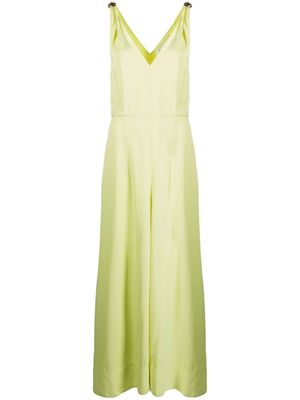Lanvin robe sans manches à col v - Vert
