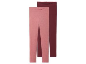 pepperts! 2 kinderleggings (134/140, Roze/bordeaux)