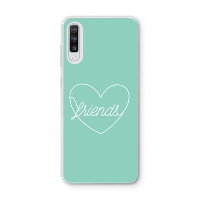 Friends heart pastel: Samsung Galaxy A70 Transparant Hoesje