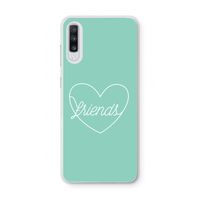 Friends heart pastel: Samsung Galaxy A70 Transparant Hoesje