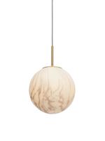 Hanglamp glas/ijzer Carrara Ø28 - L