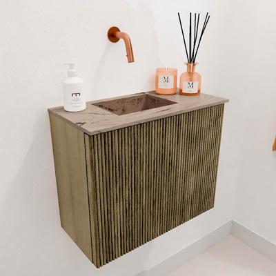 Toiletmeubel Mondiaz Joya Dlux | 50 cm | Meubelkleur Dusk | Faye wastafel Arena Wasbak Links | Zonder kraangat(en)