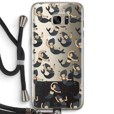 Zeemeermin: Samsung Galaxy S7 Edge Transparant Hoesje met koord