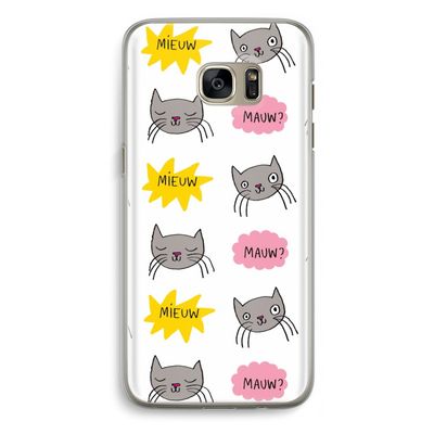 Meow: Samsung Galaxy S7 Edge Transparant Hoesje