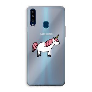 Eenhoorn: Samsung Galaxy A20s Transparant Hoesje